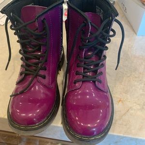 Dr Martens Kids Air Wair Purple Boots Junior  Sz 4